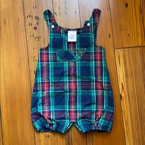 Adorable vineyard vine plaid bubble (6-12m)